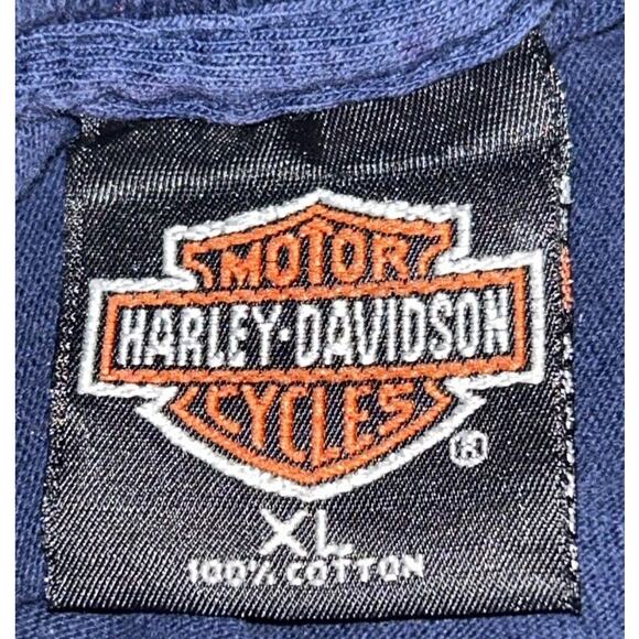Harley Davidson Vintage Cotton Navy & Multicolor T-Shirt Men's XL - Picture 6 of 6